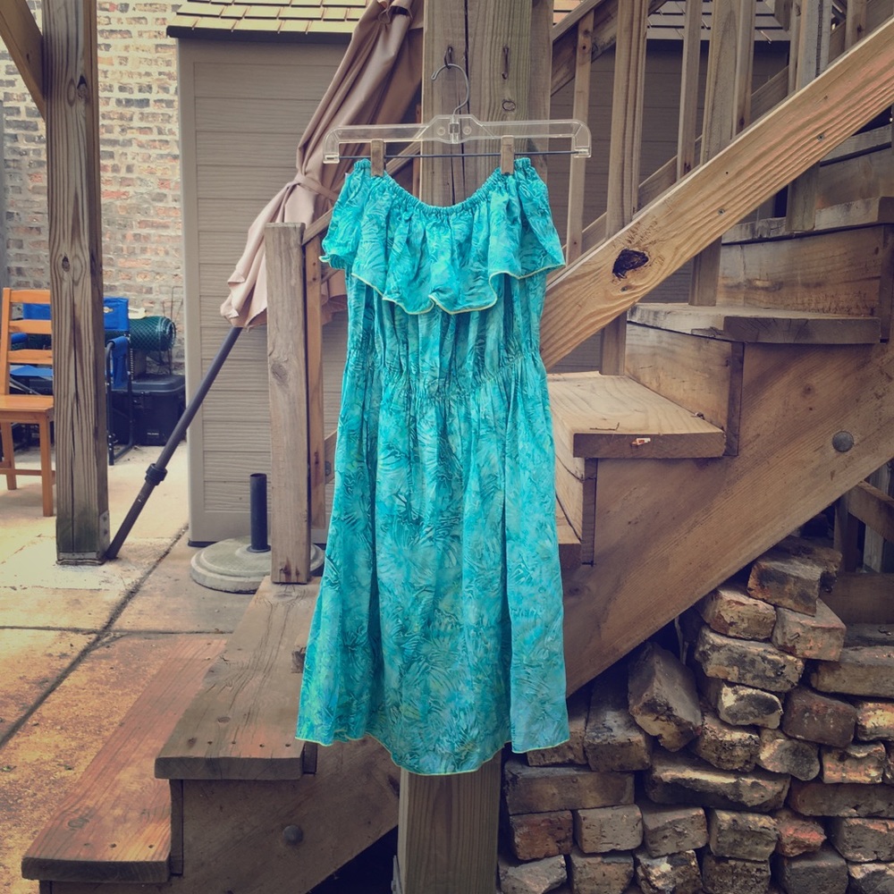 Hawaiian Batik-printed Swim Coverup